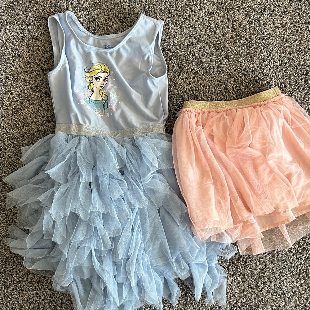 Disney Blue and Pink Elsa Dance Costume